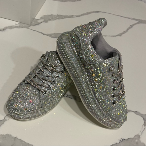 COPY - 🪩 NEW Azalea Wang sparkle glitter sneakers sz 9 or 39. 🪩 watch the video… - Picture 9 of 13